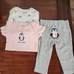 3-6M Baby Girl 3 piece outfit
